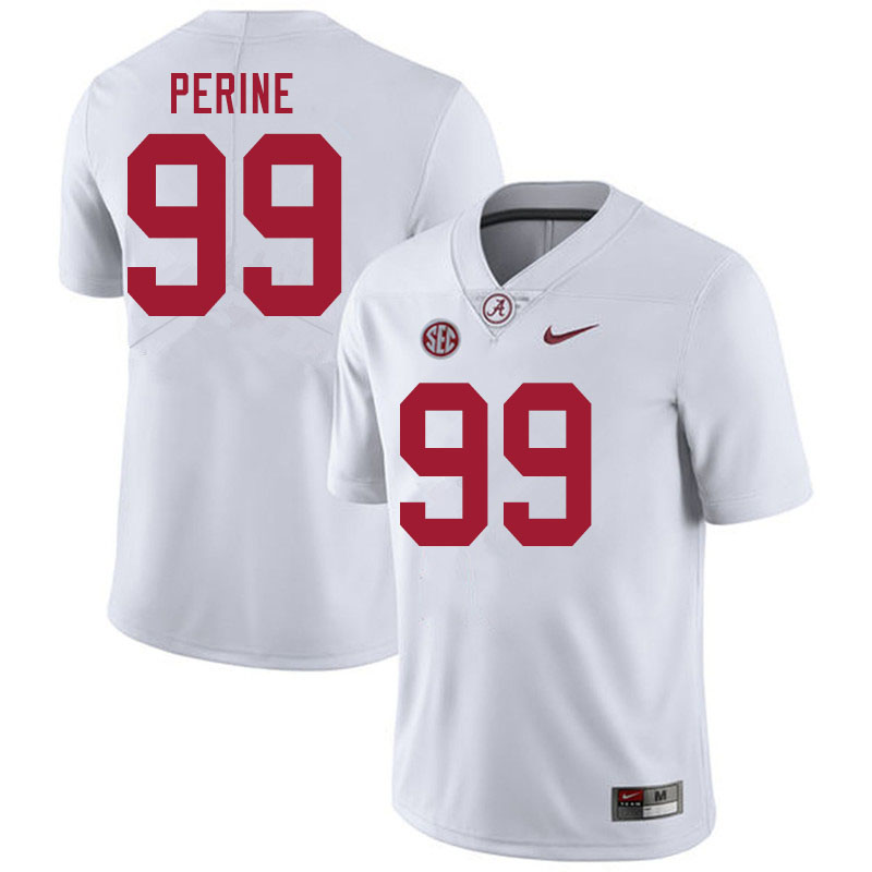 Alabama Crimson Tide Men's Ty Perine #99 White NCAA Nike Authentic Stitched 2020 College Football Jersey NT16X43ZZ